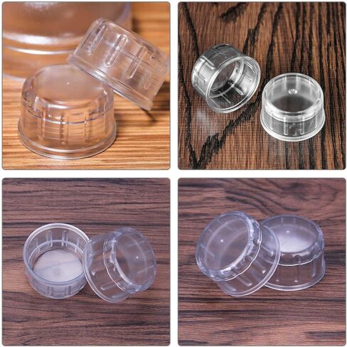 exceart 10pcs كوكتيل شاكر أغطية القلاع بالضغط على ملحق شاكر لعصير وأغطية خلط المشروبات للسفر في الهواء الطلق قبعات كوب الختم الضيقة in Saudi Arabia