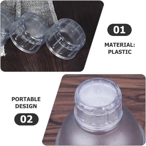 exceart 10pcs كوكتيل شاكر أغطية القلاع بالضغط على ملحق شاكر لعصير وأغطية خلط المشروبات للسفر في الهواء الطلق قبعات كوب الختم الضيقة in Saudi Arabia