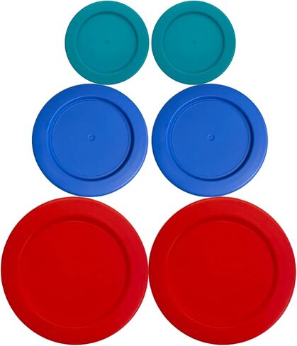 1 و 2 و 4 كوب أغطية/أغلفة لبيريكس ، مرساة Hocking & Klareware Storage Bowls *Lids فقط - حاوية زجاجية غير مضمنة *(6 حزمة *اثنان من كل حجم *، الفيروز ، الأزرق ، الأحمر) in Kuwait