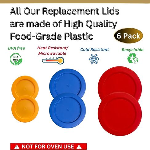 1 و 2 و 4 كوب أغطية/أغلفة لبيريكس ، مرساة Hocking & Klareware Storage Bowls *Lids فقط - حاوية زجاجية غير مضمنة *(6 حزمة *اثنان من كل حجم *، الفيروز ، الأزرق ، الأحمر) in Kuwait