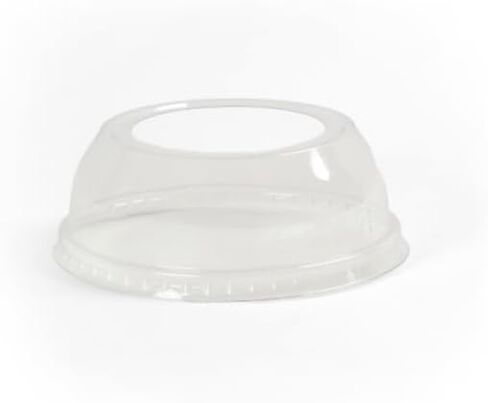 Plastic Dome Lid with Hole - Disposable Food Safe Dome Lid [2" Hole, 200 Pack] Recyclable, Perfect for Iced Coffee, Milkshakes, Slurpee, Ice Cream, Froyo, Parties in Saudi Arabia