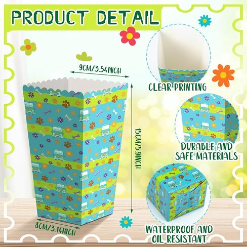 Honoson 24 PCS Cartoon Dog Party Supplies Mybourious Hippie Party Favors 6 '' Groovy Daisy Flower Paper Boxes for Cartoon Hippie Family Family Decoration in Saudi Arabia