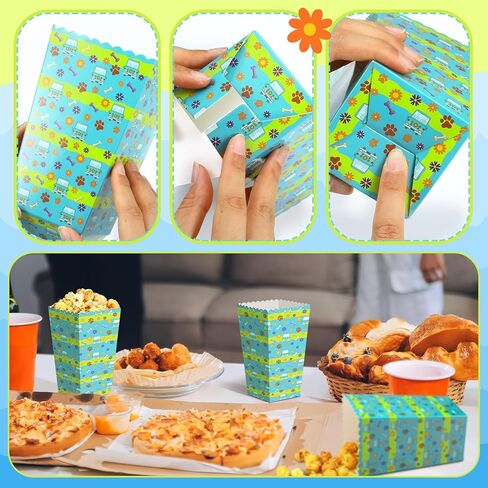 Honoson 24 PCS Cartoon Dog Party Supplies Mybourious Hippie Party Favors 6 '' Groovy Daisy Flower Paper Boxes for Cartoon Hippie Family Family Decoration in Saudi Arabia