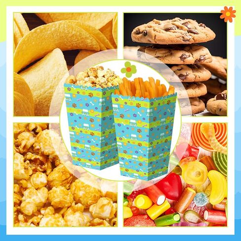 Honoson 24 PCS Cartoon Dog Party Supplies Mybourious Hippie Party Favors 6 '' Groovy Daisy Flower Paper Boxes for Cartoon Hippie Family Family Decoration in Saudi Arabia