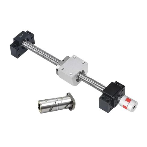 حركة كرة المسمار الخطية أجزاء الكرة المسمار الكرة مزدوجة NUT DFU1605 الكرة المسمار مجموعة نهاية معالجة مقرنة الجوز لمحرك السهول (600 مم) in Kuwait