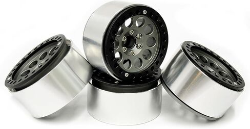 2.2" Beadlock Wheel Rims Aluminum Alloy Metal Wheel Hub for 1/10 RC Rock Crawler Car for Axial SCX10 RR10 Wraith TRX4 TRX6 D90 TF2 Upgrade Accessories(Bronze) in Saudi Arabia