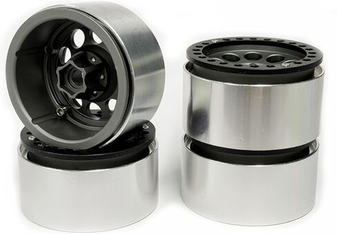 2.2" Beadlock Wheel Rims Aluminum Alloy Metal Wheel Hub for 1/10 RC Rock Crawler Car for Axial SCX10 RR10 Wraith TRX4 TRX6 D90 TF2 Upgrade Accessories(Bronze) in Saudi Arabia