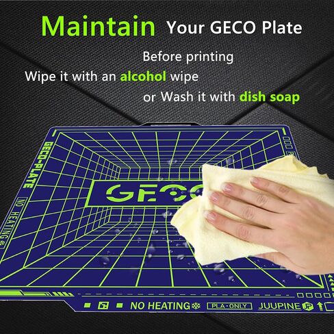 GECO Plate Kobra 3 Max Build Plate for Anycubic 3D Printer Platform,Cool Plate Supertack No Heating for PLA Plate Printing Bed Carbon Plate for Anycubic Kobra 3 Max Part in Kuwait
