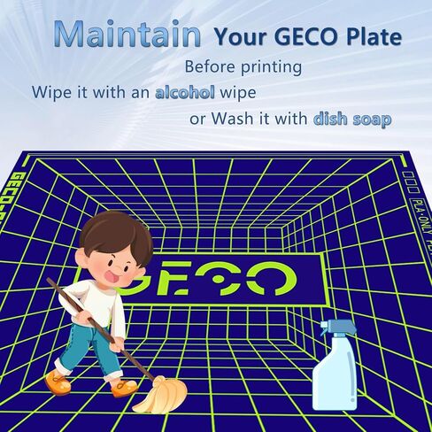 GECO Plate Kobra 3 Max Build Plate for Anycubic 3D Printer Platform,Cool Plate Supertack No Heating for PLA Plate Printing Bed Carbon Plate for Anycubic Kobra 3 Max Part in Kuwait
