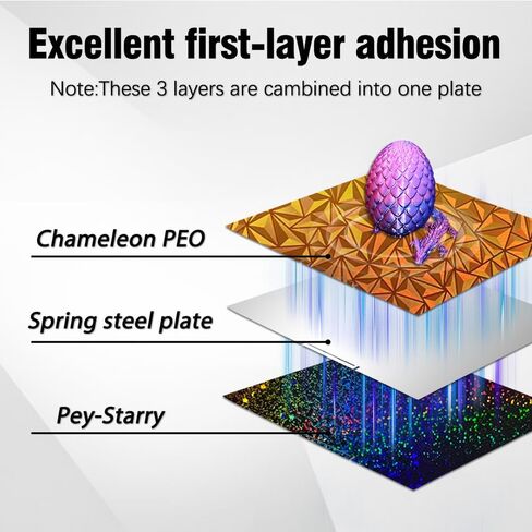 K2 Plus Build Plate 370x370mm Double Sided Textured PEO PEY Sheet Heated Bed Spring Steel Flexible 3D Printer Platform for Creatily K2 Plus 3D Printer Replacement (Chameleon PEO+ PEY) in Saudi Arabia