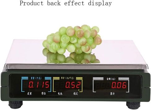 Bench Scales Digital Weight Commercial Price Scale with Dual LCD Display Stainless Steel Platform Rechargeable Battery Electronic Computing for Food Meat Fruit Produce in Saudi Arabia