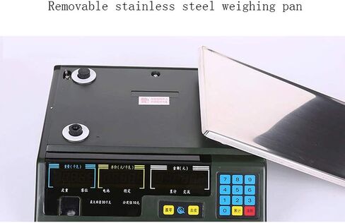 Bench Scales Digital Weight Commercial Price Scale with Dual LCD Display Stainless Steel Platform Rechargeable Battery Electronic Computing for Food Meat Fruit Produce in Saudi Arabia