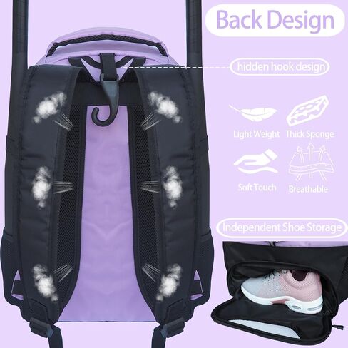Youth Softball Bag - Baseball Backpack for Girls Lightweight with Shoes Compartment & Fence Hook Softball Catchers Backpack for TBall Bat Batting Glove Helmet in Saudi Arabia