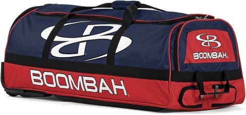 Boombah Brute Rolute Bat Bag - 35 "× 15" × 12-1/2 " - خيارات ألوان متعددة - يحمل 4 مضارب ومساحة للعتاد - كيس بعجلات in Kuwait