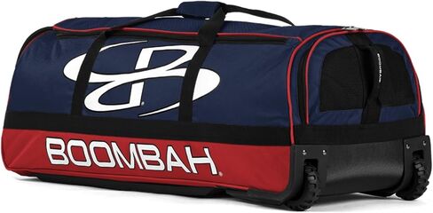 Boombah Brute Rolute Bat Bag - 35 "× 15" × 12-1/2 " - خيارات ألوان متعددة - يحمل 4 مضارب ومساحة للعتاد - كيس بعجلات in Kuwait