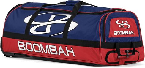 Boombah Brute Rolute Bat Bag - 35 "× 15" × 12-1/2 " - خيارات ألوان متعددة - يحمل 4 مضارب ومساحة للعتاد - كيس بعجلات in Kuwait