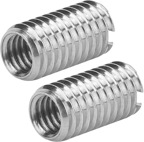 10Pcs Inner M6*1.0 Outer M8*1.25 Length 15mm Sloted Thread Inserts in Saudi Arabia