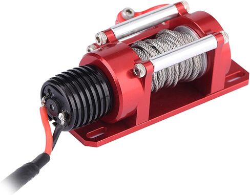 RC Winch ، 1/10 Metal RC Crawler Winch Mini Electric Metal Winch ملحق لـ SCX10 D90 D110 TF2 KM2 RC WINCH RCWINCH in Saudi Arabia