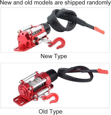 RC Winch ، 1/10 Metal RC Crawler Winch Mini Electric Metal Winch ملحق لـ SCX10 D90 D110 TF2 KM2 RC WINCH RCWINCH in Saudi Arabia
