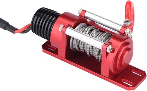 RC Winch ، 1/10 Metal RC Crawler Winch Mini Electric Metal Winch ملحق لـ SCX10 D90 D110 TF2 KM2 RC WINCH RCWINCH in Saudi Arabia