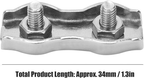 10pcs سلك الفولاذ حبل تشاك قفل 304 مقاوم مقاوم للصدأ M3 مشبك مزدوج لآلية الصناعية in Kuwait