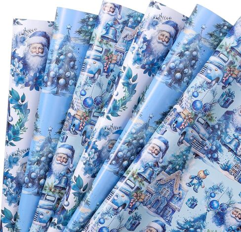RUSPEPA Fall Wrapping Paper Sheets, Autumn Pumpkin, Sunflower, Leaves and Plaid Design Gift Wrap Paper for Thanksgiving, Birthday, Harvest Gifts, 6 Folded Sheets, 19.68 X 27.5 Inch in Kuwait