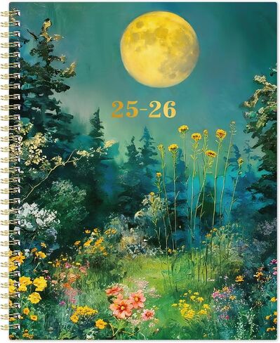 Planner 2025-2026 - Weekly and Monthly Planner from Jul. 2025 - Jun. 2026, 9" x 11", Academic Planner 2025-2026 Weekly and Monthly with Coated Tabs, Reference Calendar in Saudi Arabia