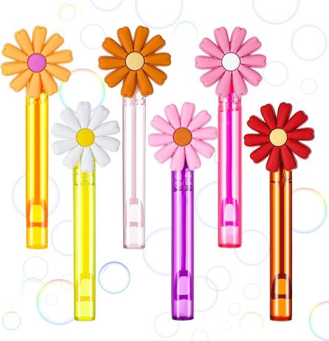 30 PCS Daisy Bubble Wands Pastel Flower Party Party Favors Groovy Hippie Bubble Makers for Birthday Wedding Supplies و Rijer و Goodie Facs و Piñata Goodi Bag Stuffs ( in Kuwait