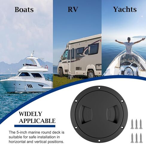 5 inch Boat Deck Hatch, Boat Deck Plate Non-Slip Inspection Hatch Cover for Marine Boat Yacht Round Access Port Lid in Saudi Arabia