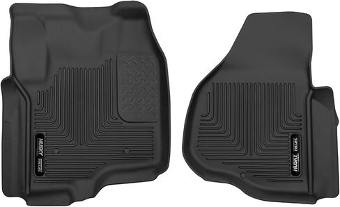 Husky Liners X-Act Contour Floor Haps | يناسب 2012-2016 Ford F-250/F-350/F-450 SuperCAB/CREW CAB بدون شيفتر يدوي مع راحة القدم على جانب السائقين | الصف الأمامي ، 2 -PC أسود - 53321 in Saudi Arabia