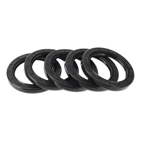 Universal Oil Seal TC Double Lip W Steel Spring Seal Ring Rotary Shaft Seal 55x75x8mm High Pressure Nitrile Rubber Black 5 Pcs in Saudi Arabia