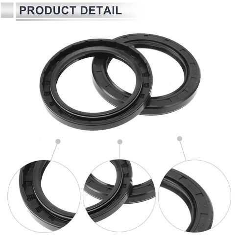 Universal Oil Seal TC Double Lip W Steel Spring Seal Ring Rotary Shaft Seal 55x75x8mm High Pressure Nitrile Rubber Black 5 Pcs in Saudi Arabia