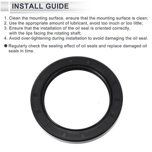 Universal Oil Seal TC Double Lip W Steel Spring Seal Ring Rotary Shaft Seal 55x75x8mm High Pressure Nitrile Rubber Black 5 Pcs in Saudi Arabia