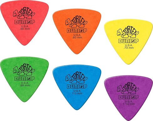 Dunlop Tortex Triangle Guitar يختار عينة مجموعة متنوعة مزيج (2 من كل مقياس) حزمة 12/Player's in Saudi Arabia