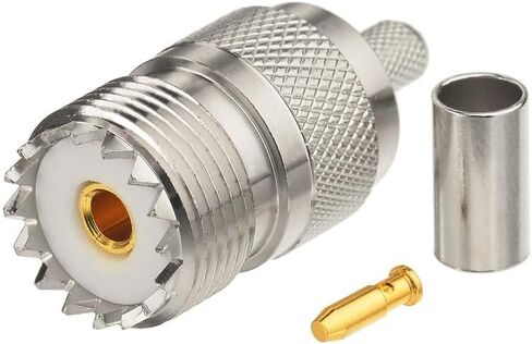 موصل تجعيد Superbat PL259 UHF ذكر PL-259 موصل محوري 5 عبوات | Cb كابل محوري ينتهي ل RG58 RG142 RG400 LMR-195 RG303 RG141 كابل قافز محوري in Kuwait