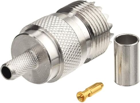 موصل تجعيد Superbat PL259 UHF ذكر PL-259 موصل محوري 5 عبوات | Cb كابل محوري ينتهي ل RG58 RG142 RG400 LMR-195 RG303 RG141 كابل قافز محوري in Kuwait