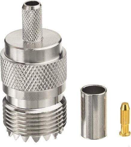 wlaniot PL259 موصلات تجعيد + SO239 طقم موصلات تجعيد PL-259 SO-239 موصل لحام تجعيد مع RG58 RG142 RG400 LMR195 RG303 RG141 كابل قافز محوري منخفض الخسارة in Saudi Arabia