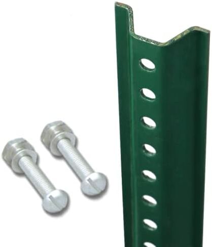 SmartSign 7 Foot Standard Sign Sign Post ، عرض مينا 2-1/4 بوصة ، من الصلب المخبوز ، ثقوبًا مسبقًا ، مقاوم للصدأ ، أخضر (يشمل الأجهزة) in Saudi Arabia
