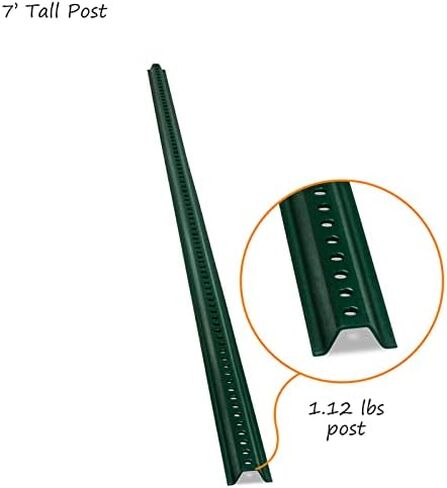 SmartSign 7 Foot Standard Sign Sign Post ، عرض مينا 2-1/4 بوصة ، من الصلب المخبوز ، ثقوبًا مسبقًا ، مقاوم للصدأ ، أخضر (يشمل الأجهزة) in Saudi Arabia