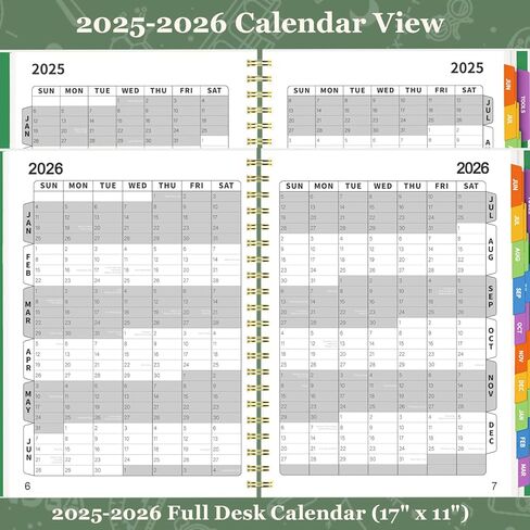 Jun 2025-Dec 2026 Academic Planner, 8.5 x 11 Monthly, Weekly, Daily Planner with Colorful Tabs, 19 Months Calendar Agenda College School Supplies for Student Teacher Organizer(Dark Blue) in Kuwait