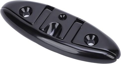 KIMISS 6in Folding Boat Cleat for Yacht & RV, 316 Stainless Steel Marine Dock Cleat, Heavy Duty Coated Black Deck Cleats, Speedboat Rope Holder in Saudi Arabia
