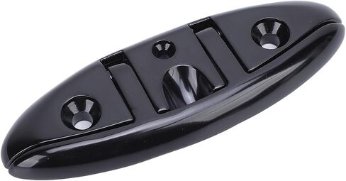 KIMISS 6in Folding Boat Cleat for Yacht & RV, 316 Stainless Steel Marine Dock Cleat, Heavy Duty Coated Black Deck Cleats, Speedboat Rope Holder in Saudi Arabia