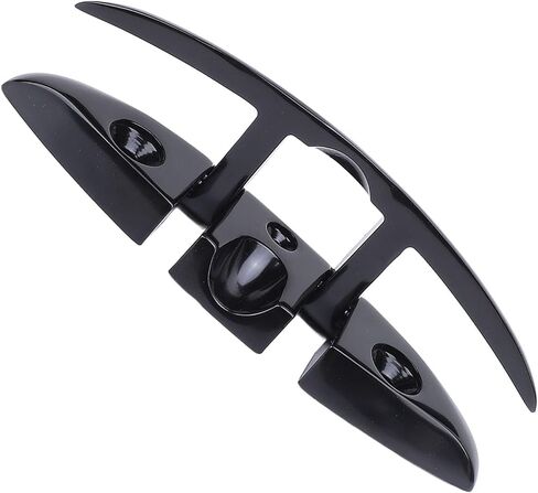 KIMISS 6in Folding Boat Cleat for Yacht & RV, 316 Stainless Steel Marine Dock Cleat, Heavy Duty Coated Black Deck Cleats, Speedboat Rope Holder in Saudi Arabia