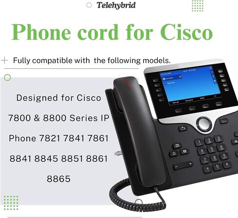 Phone Cord Replacement for Yealink VoIP Phone T52 T52S T53 T54 T54S T56 T57 T59, T40 T40G T40P T41 T41P T41S T42G T42S T44 T46 T46G T46S T48 T48G T48S, T30 T31 T32 T32G T33 T38G, T19 T21 T23 T27 T29 in Kuwait