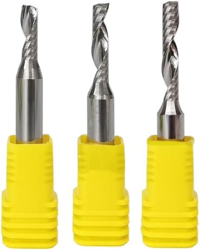 5pcs 4mm 5mm 6mm 8mm 1/8" Shank Carbide CNC Router Bits One Single Flute End Mill Tools Milling Cutter(5pcs 4x4x32) in Kuwait