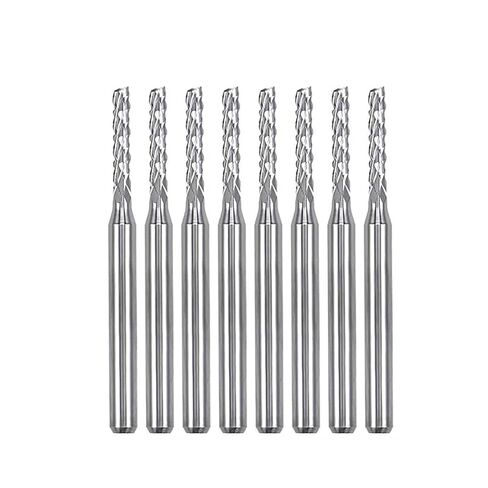 10pcs 3.175mm مقطوعة طحن ثنائي الفينيل متعدد الكلور قاطع 2.0/2.1/2.3/2.4/2.5 ملم بتات البت التنغستن كربيد مصغرة CNC مطحنة بتة بت (10pcs 2.5mm) in Kuwait