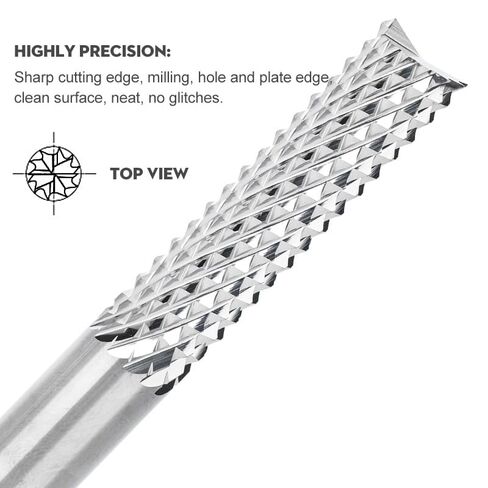 10pcs 3.175mm مقطوعة طحن ثنائي الفينيل متعدد الكلور قاطع 2.0/2.1/2.3/2.4/2.5 ملم بتات البت التنغستن كربيد مصغرة CNC مطحنة بتة بت (10pcs 2.5mm) in Kuwait