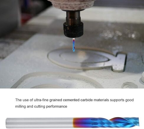EVTSCAN Latest 10PCs Milling Cutter 3.175mm Blue Nano Coating Shank Single Blade Spiral Engraving Tools Carbide for Mold Plastic Fiber in Saudi Arabia