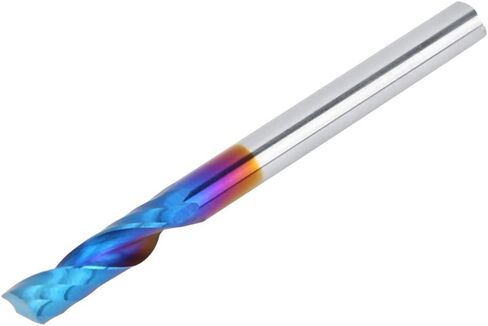 EVTSCAN Latest 10PCs Milling Cutter 3.175mm Blue Nano Coating Shank Single Blade Spiral Engraving Tools Carbide for Mold Plastic Fiber in Saudi Arabia