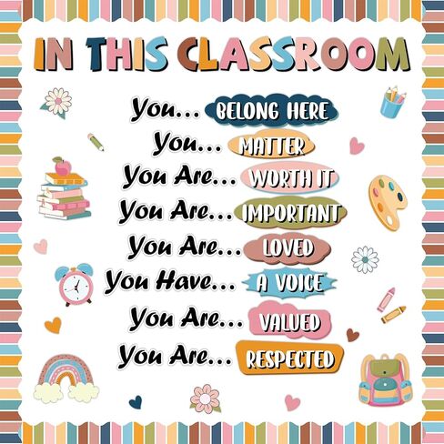 Classroom Bulletin Board Decorations Welcome Back to School Bulletin Board Set I'm So Glad You're Here Motivational Classroom Decorations Colorful Cutouts for Teacher Kindergarten Preschool Wall Decor in Saudi Arabia
